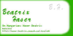beatrix haser business card